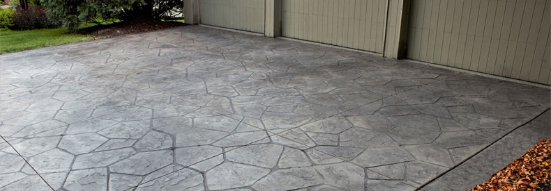 This image shows a stamped concrete floor.